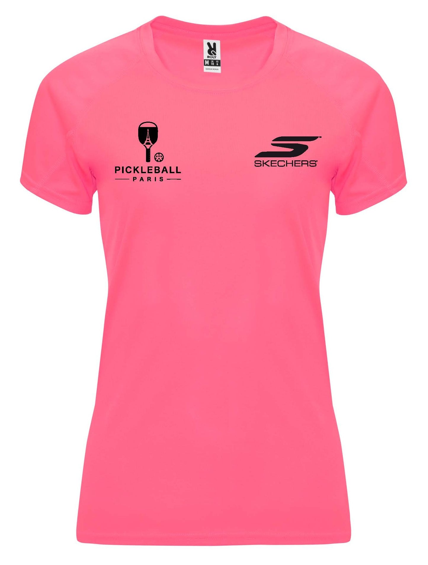 T-shirt femme rose Pickleball Paris x Sckechers