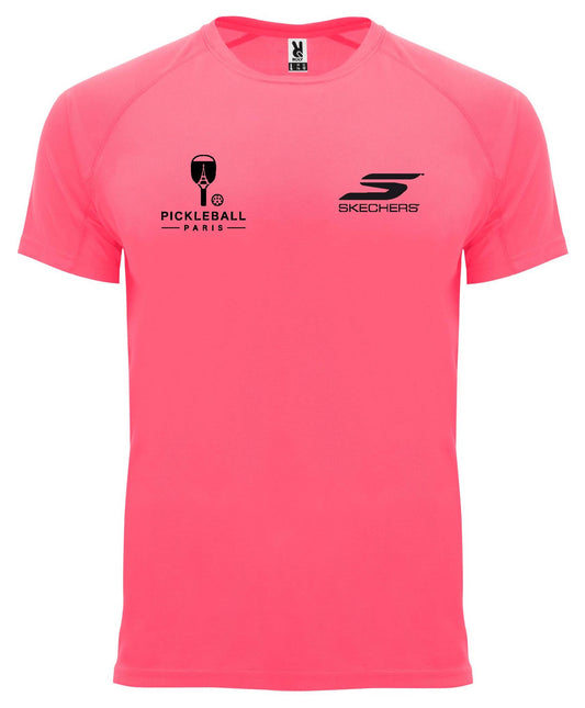 T-shirt homme rose Pickleball Paris x Sckechers